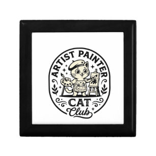 Artist Painter Cat Funny Cat Graphic - Artist Pain Gift Box