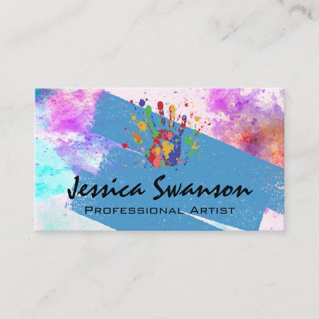Artist Painter Creator | Hand Paint Logo Business Card (Front)