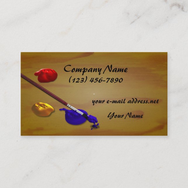 Artist Painters Palette Business Card (Front)