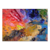 Artist Painter's Palette Colorful Paint  (Front Horizontal)