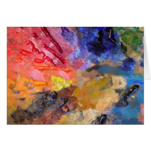 Artist Painter's Palette Colorful Paint  (Front Horizontal)