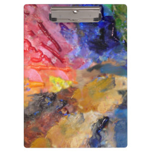 Artist Painter's Palette Colorful Paint Clipboard