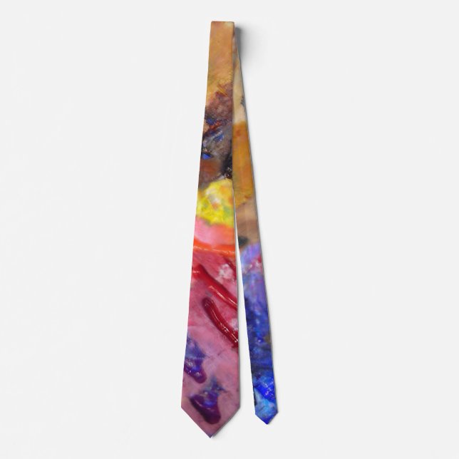 Artist Painter's Palette Colorful Paint  Neck Tie (Front)