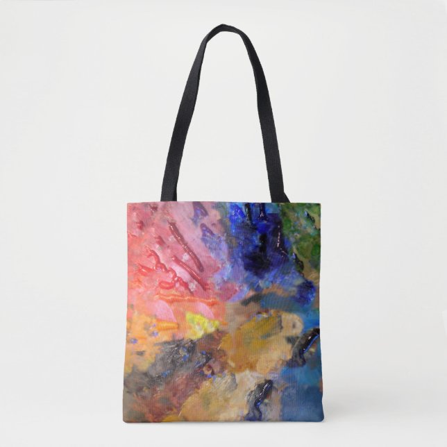 Artist Painter's Palette Colorful Paint  Tote Bag (Front)