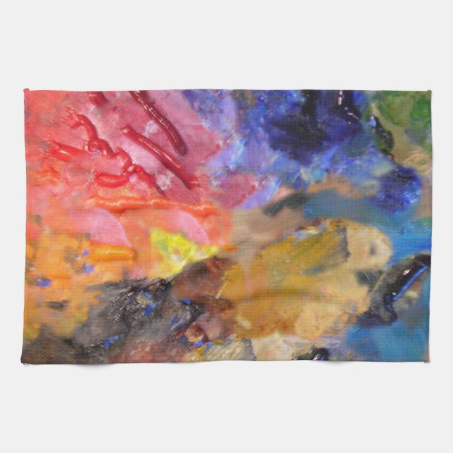 Artist Painter's Palette Colorful Paint  Towel (Horizontal)