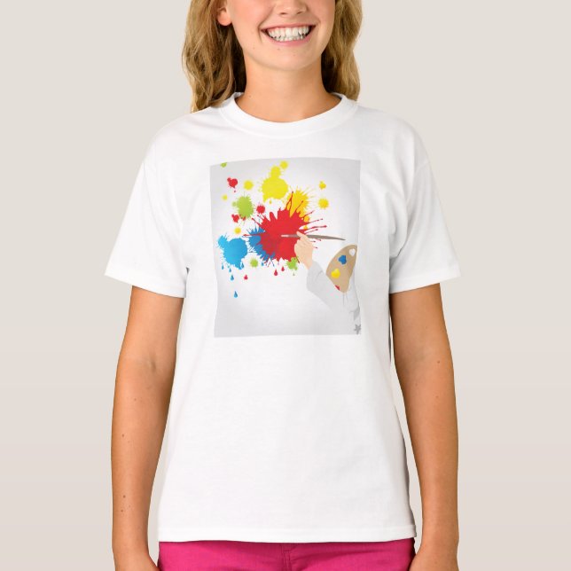 Artist Painting Girls T-Shirt (Front)