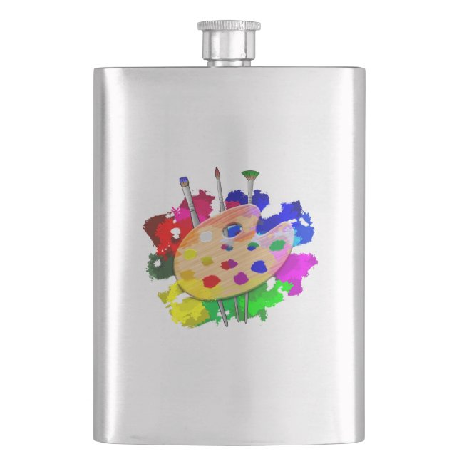 Artist Palette Artist Flask (Front)