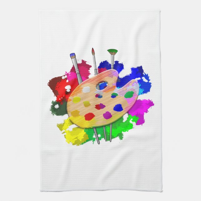 Artist Palette Artist Kitchen Towel (Vertical)