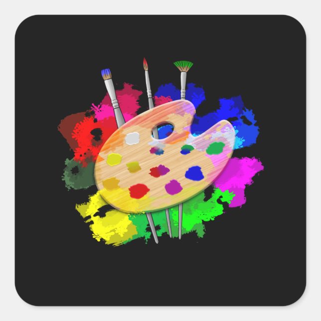Artist Palette Artist Square Sticker (Front)