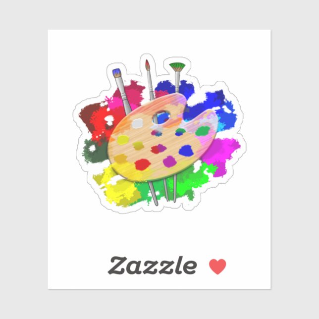 Artist Palette Artist Sticker (Sheet)