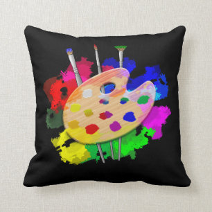 Artist Palette Artist Throw Pillow