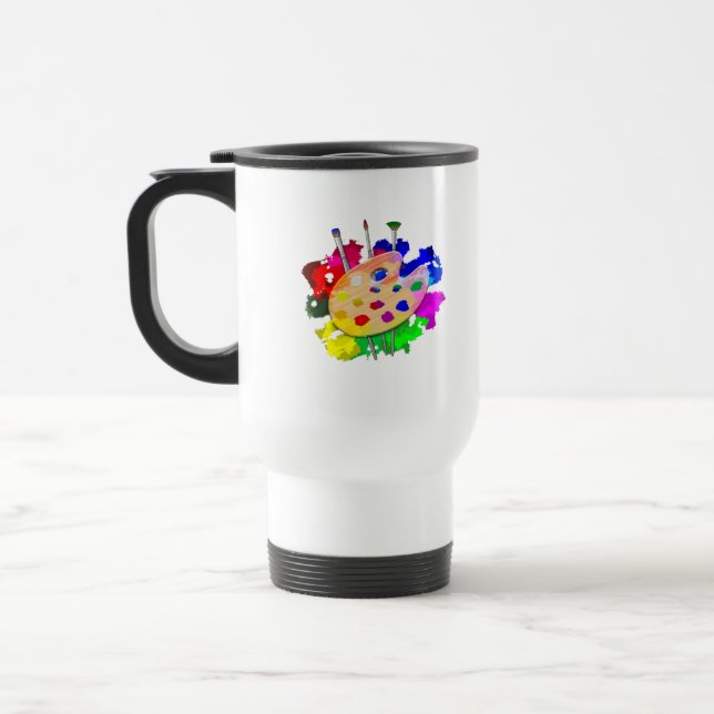 Artist Palette Artist Travel Mug (Left)