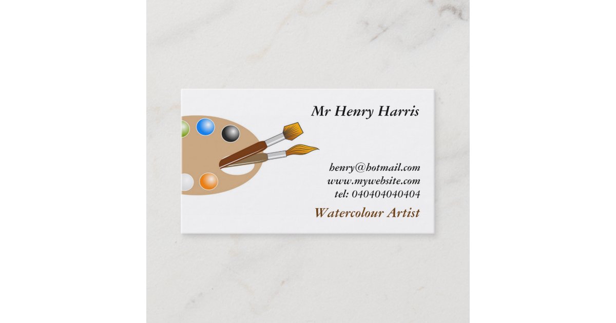 Artist Palette Business Card | Zazzle