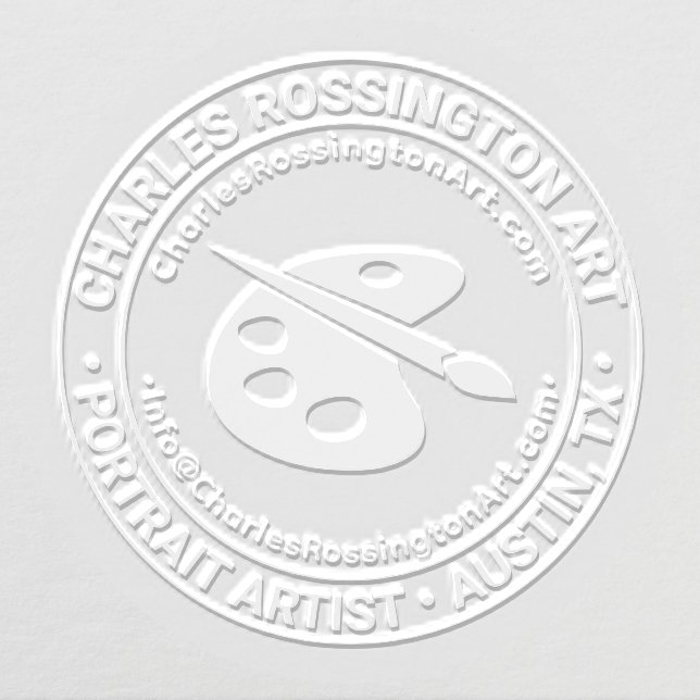 Artist Palette Business Name Location URL Email Embosser (Design)