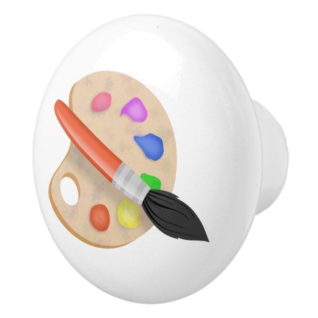 Artist Palette Ceramic Knob (Right)