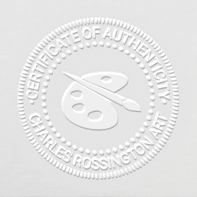 Artist Palette Certificate of Authenticity #2 Embosser (Design)