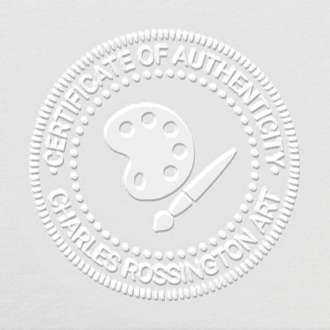 Artist Palette Certificate of Authenticity #3 Embosser (Design)