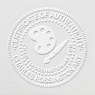 Artist Palette Certificate of Authenticity #3 URL Embosser