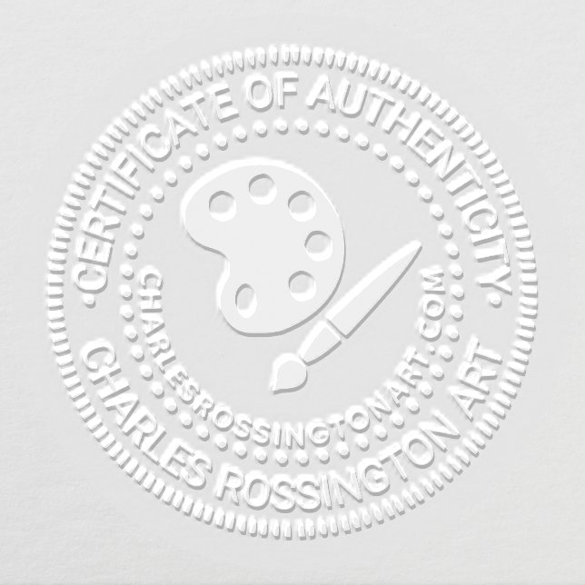 Artist Palette Certificate of Authenticity #3 URL Embosser (Design)