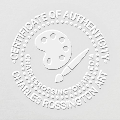 Artist Palette Certificate of Authenticity #3N URL Embosser