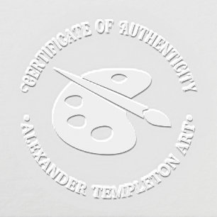 Artist Palette Certificate of Authenticity  Embosser