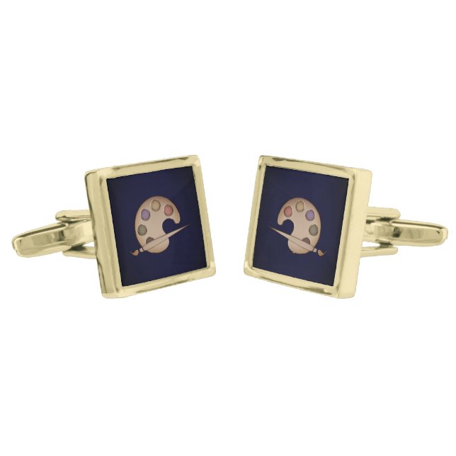 Artist Palette Cufflinks (Angled)