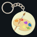 Artist Palette Keychain<br><div class="desc">Great for art students, teachers, classes, accomplished artists... . Personalize it by clicking 'customize'</div>
