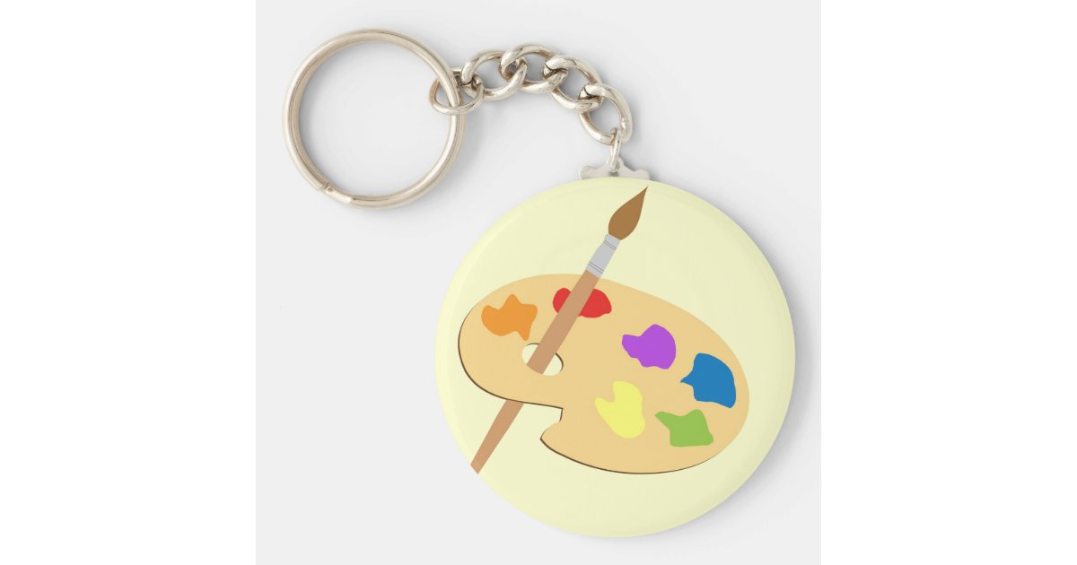 Artist Palette Keychain | Zazzle.com