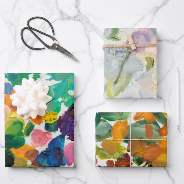 Artist Palette One Wrapping Paper Sheets (Front)
