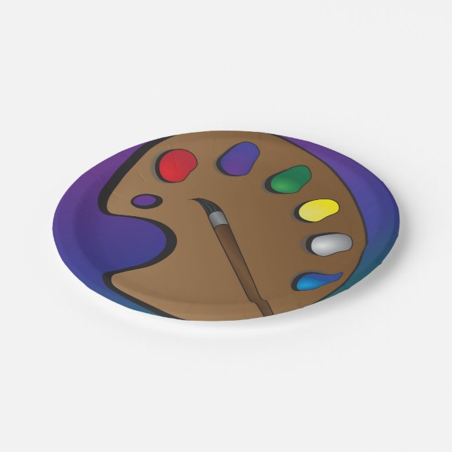 Artist Palette Paper Plates (Angled)