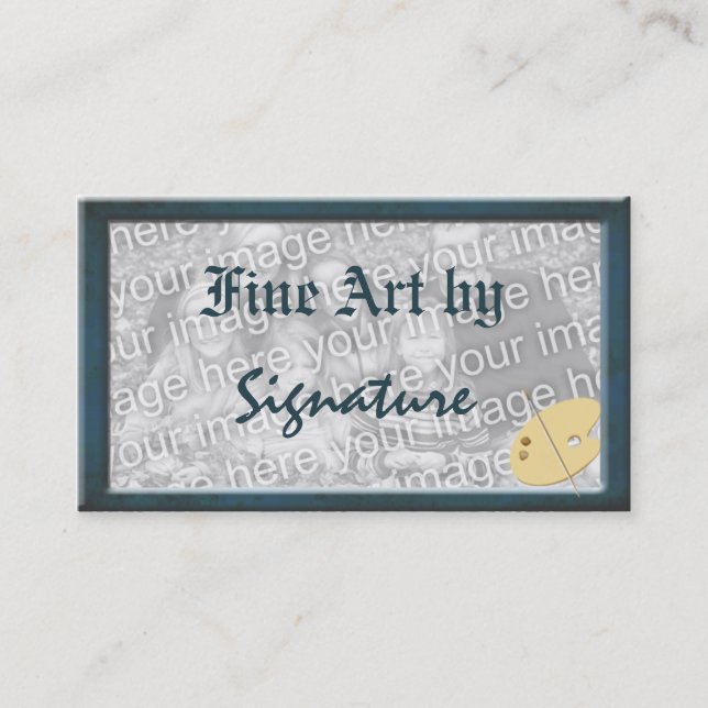 Artist Palette Photo Frame Fine Art Business Card (Front)