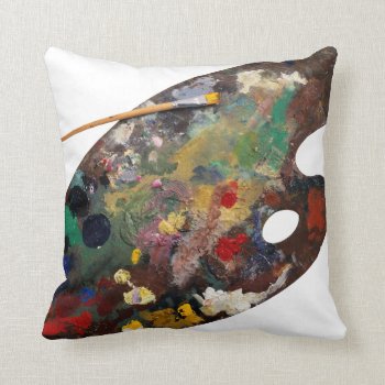 Artist Palette Pillow by OlenaD at Zazzle