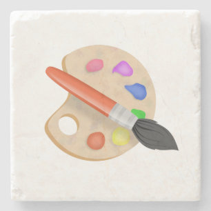 Artist Palette Stone Coaster