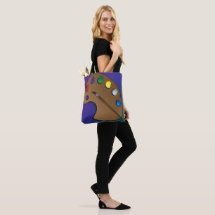 Artist Palette Themed Shoulder Tote