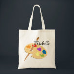 Artist Palette Tote Bag<br><div class="desc">Great for art students, teachers, classes, accomplished artists... . Personalize it by clicking 'customize'</div>