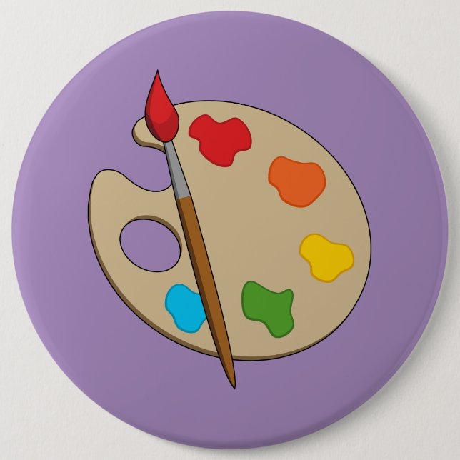 Artist Palette with Paint Brush Button (Front)