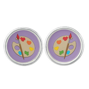 Artist Palette with Paint Brush Cufflinks