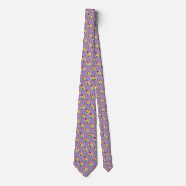 Artist Palette with Paint Brush Neck Tie (Front)