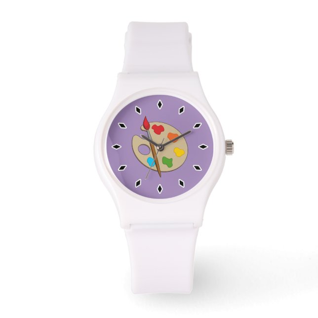 Artist Palette with Paint Brush Watch (Front)