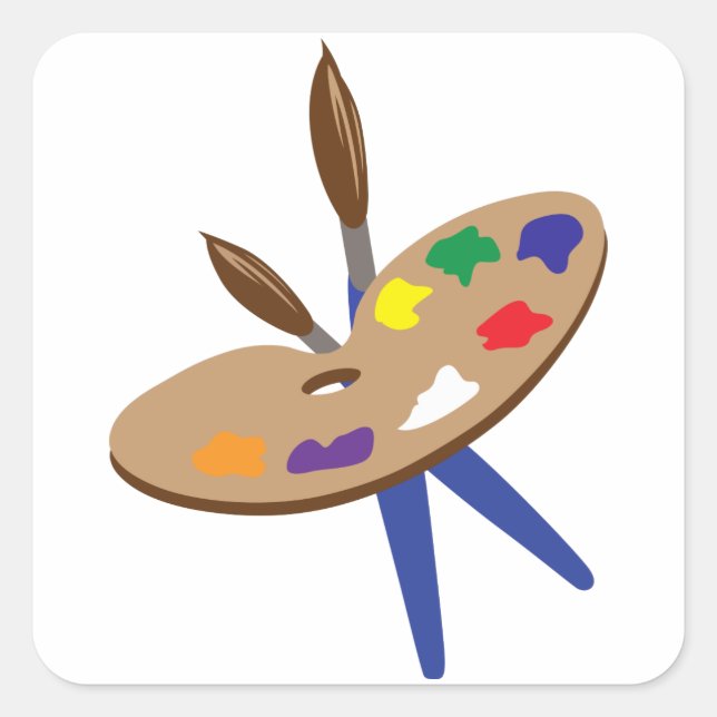 ARTIST PALLET SQUARE STICKER (Front)