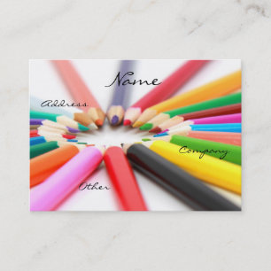 Artist Pencil Crayon Business Card