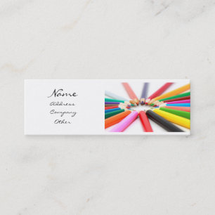 Artist Pencil Crayon Mini Business Card