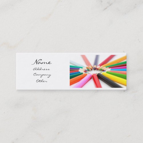Artist Pencil Crayon Business Card Template
