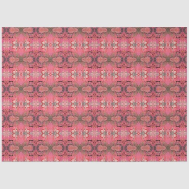 Artist Pink Black Large Abstract Geometric Tissue Paper (Front)
