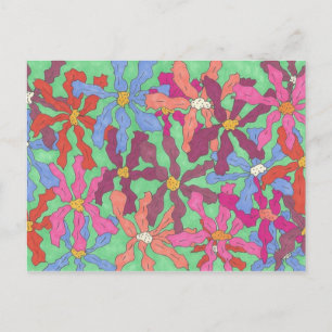 Artist Postcard Retro Flowers