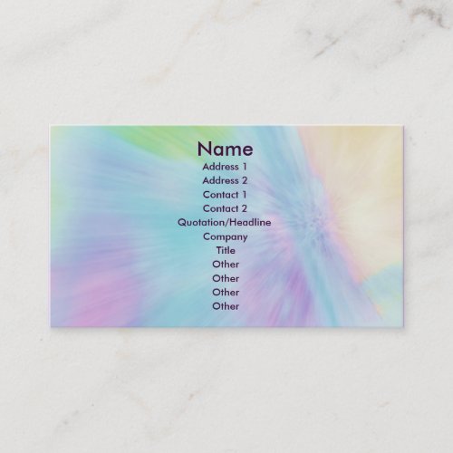 "Artist" Profile Card - Customizable Business Card