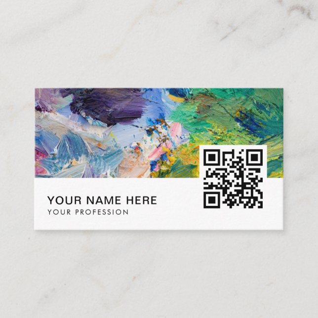 artist QR Code  Business Card (Front)