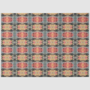 Artist Red Grey Orange Large Abstract Geometric Tissue Paper