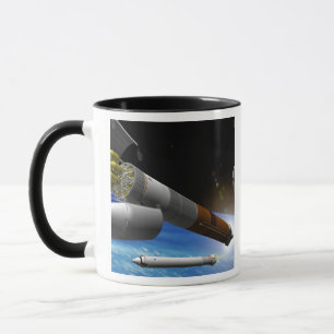 Artist rendition of a heavy-lift rocket mug