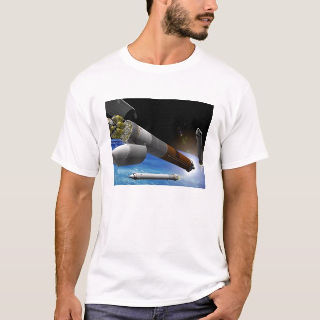 Artist rendition of a heavy-lift rocket T-Shirt (Front)